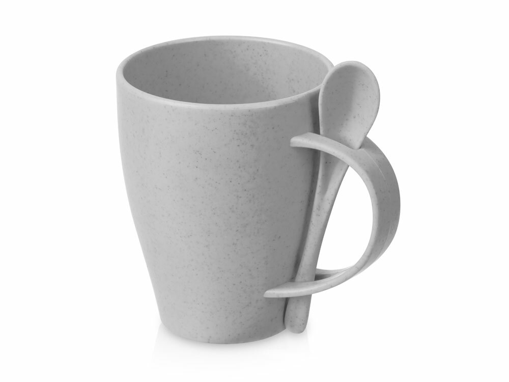 897300&nbsp;231.36&nbsp;Пшеничная кружка Nina с ложкой, 300ml, серый Cool grey 7C&nbsp;234176