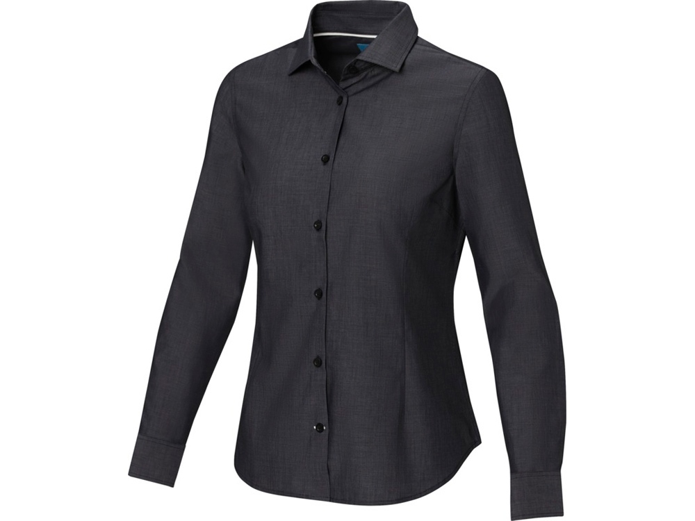 3752590L&nbsp;7414&nbsp;Cuprite Женская рубашка с длинным рукавом, изготовленная из натуральных материалов, которые отвечают стандарту GOTS - сплошной черный&nbsp;234764