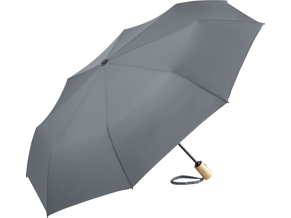 100154&nbsp;5133&nbsp;Зонт складной 5429 ÖkoBrella из бамбука, полуавтомат, серый&nbsp;221065