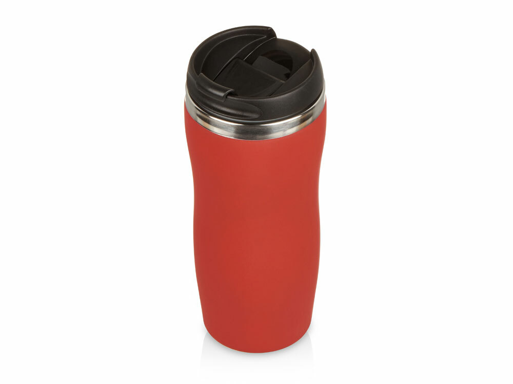 827001clr&nbsp;750&nbsp;Термокружка "Double wall mug C1", soft touch, 350 мл, красный&nbsp;237947