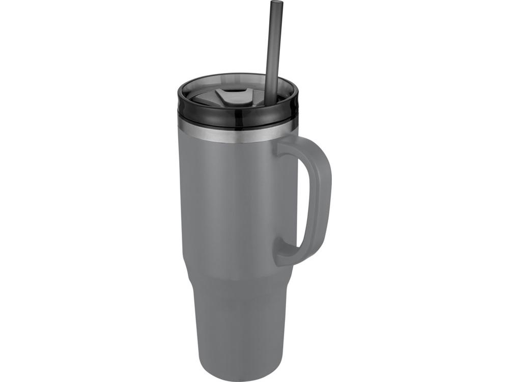 10080182&nbsp;2324&nbsp;Melbourne кружка 1200 мл, сертифицированная согласно RCS, с соломинкой - Серый&nbsp;244128