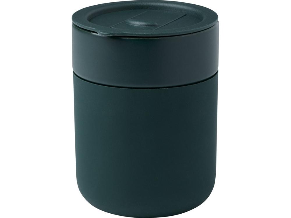 10080861&nbsp;892&nbsp;Java керамическая кружка емкостью 330 мл с силиконовой оберткой и пластиковой крышкой - Зеленый&nbsp;244145