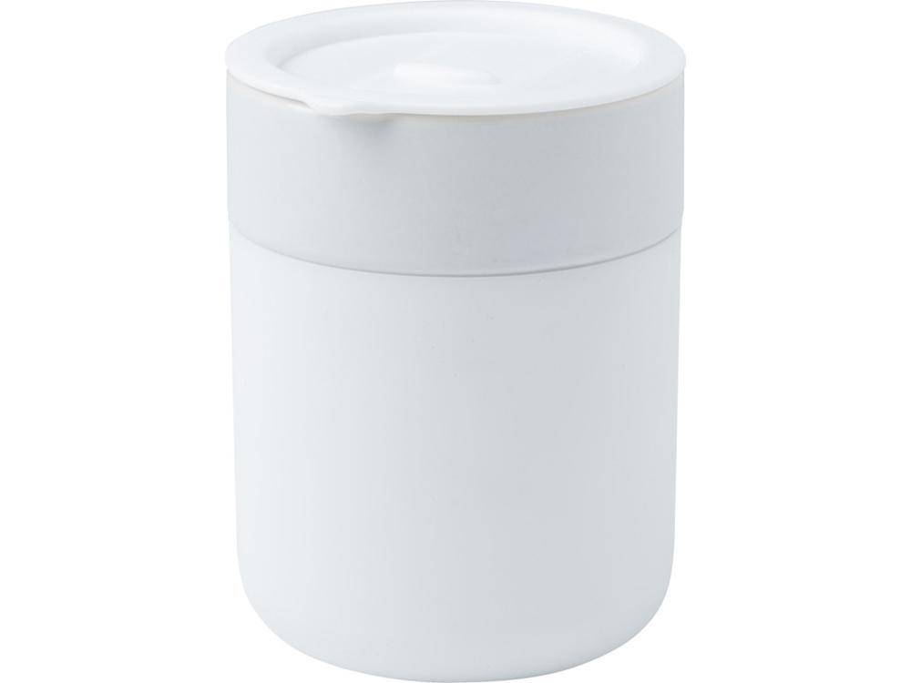 10080801&nbsp;892&nbsp;Java керамическая кружка емкостью 330 мл с силиконовой оберткой и пластиковой крышкой - Белый&nbsp;244143