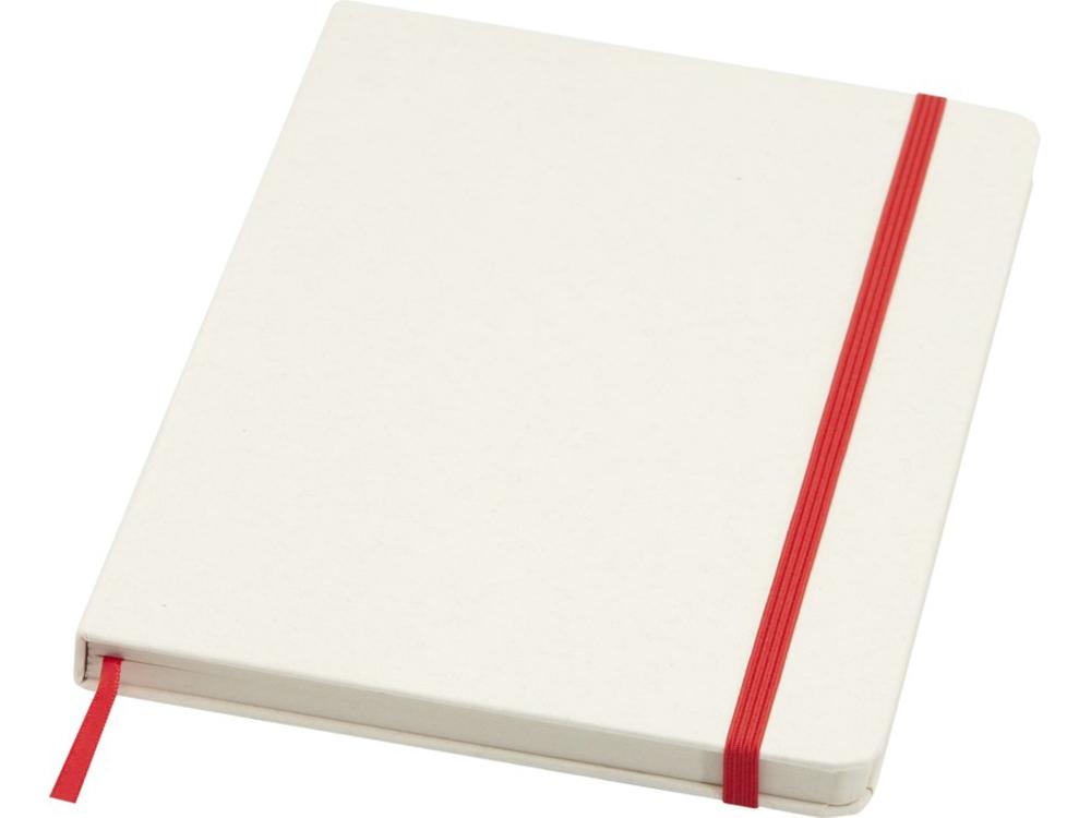 10736521&nbsp;594&nbsp;Bass блокнот формата А5 из переработанных материалов, с линованными страницами - Красный&nbsp;244829