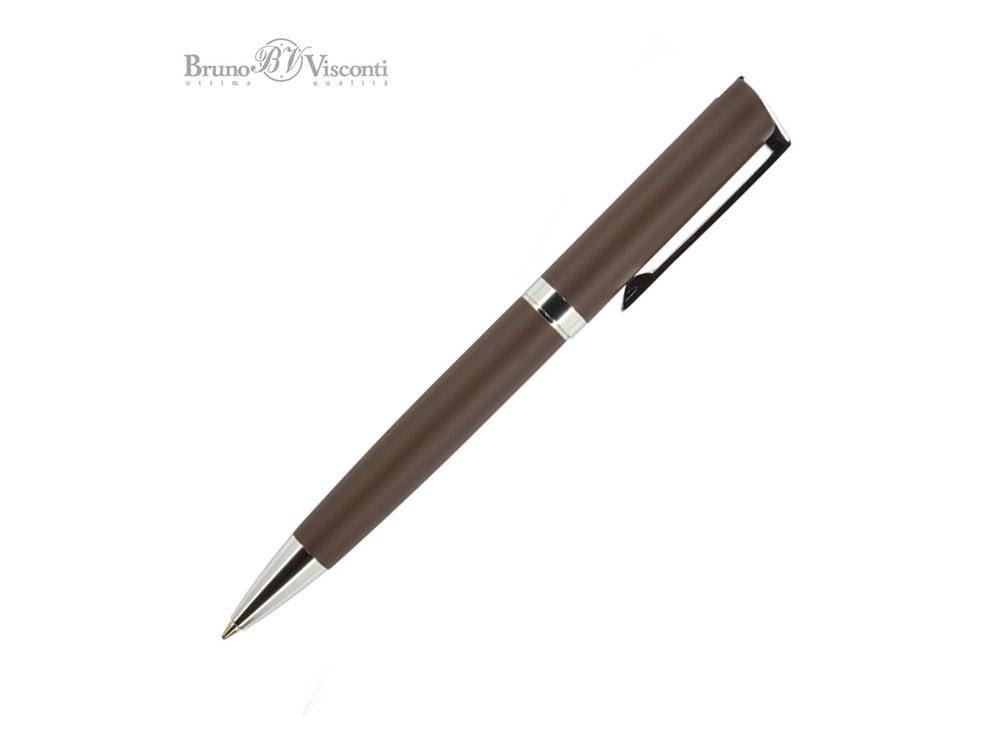 20-0225&nbsp;808.96&nbsp;Ручка шариковая автоматическая BrunoVisconti 1 мм, синяя Milano (коричневый металлический корпус)&nbsp;236122