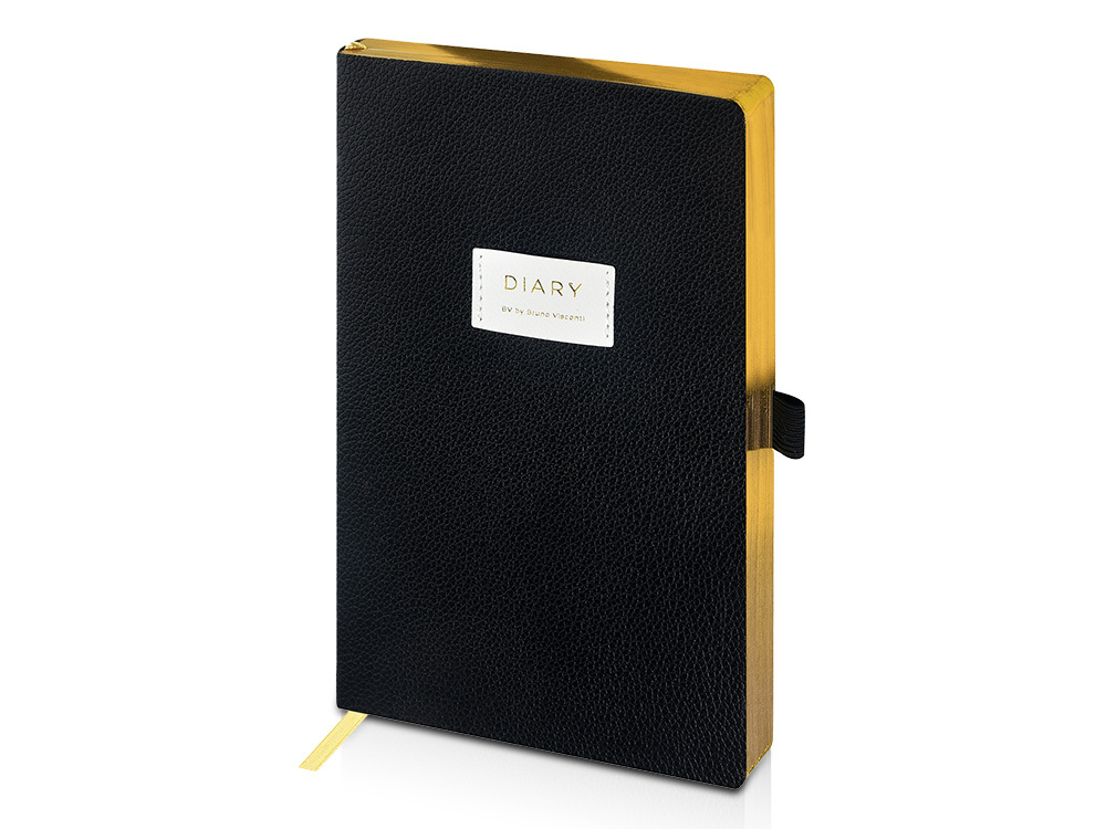 3-823.01&nbsp;492.2&nbsp;Ежедневник недатированный А5 "Black" с нашивкой, черный&nbsp;281724