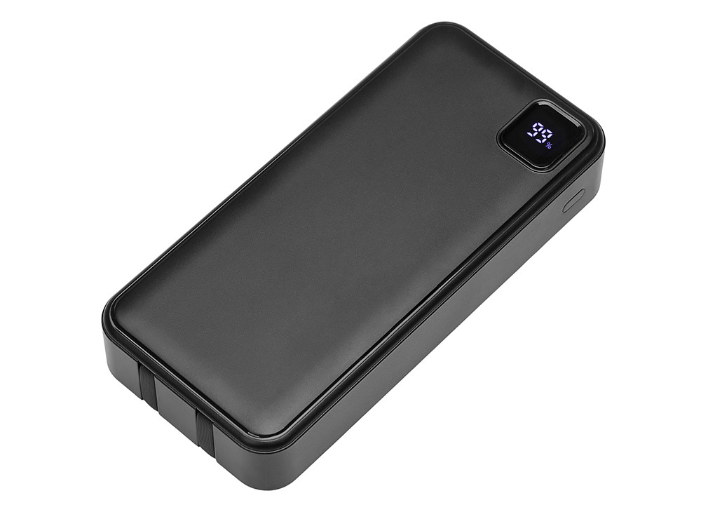 590172.07&nbsp;2236.15&nbsp;Внешний аккумулятор со встроенными кабелями «Фрэйм Про», быстрая зарядка, 20000мач, черный&nbsp;279621