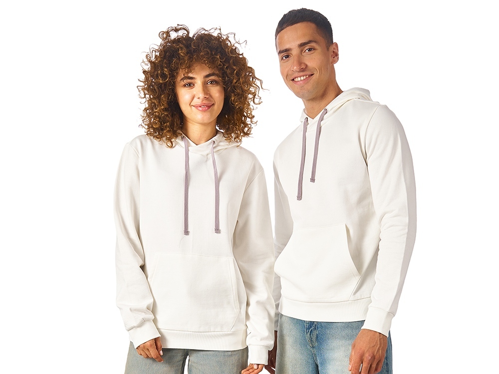 1719013XL&nbsp;1653.08&nbsp;Толстовка унисекс "Stream" с капюшоном, белый&nbsp;279198