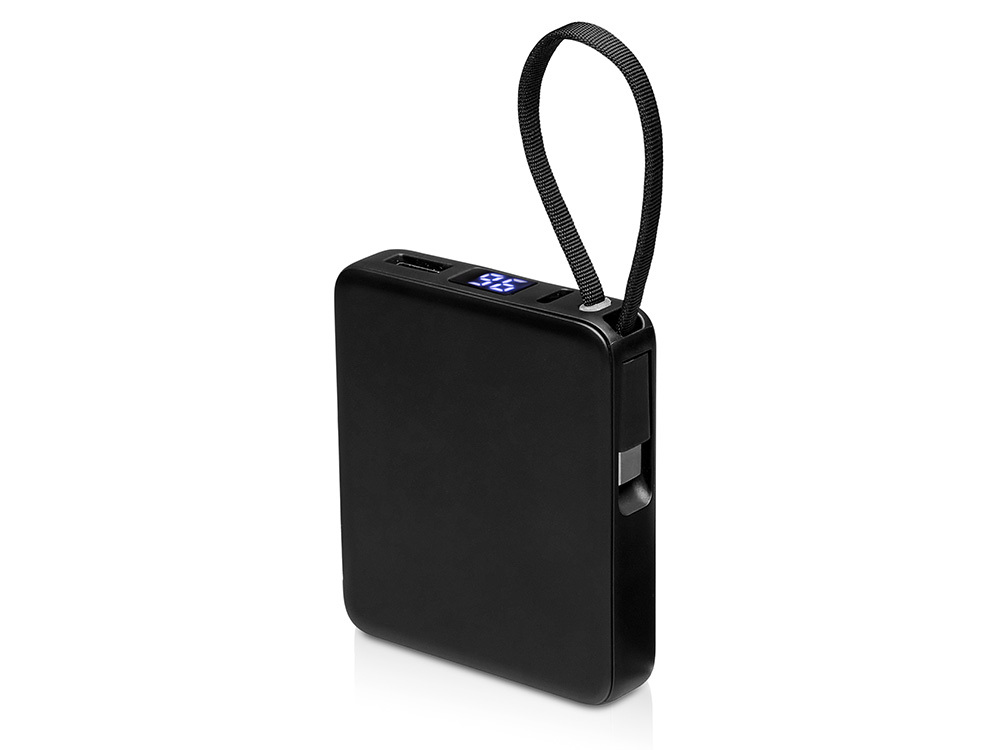 590160.07&nbsp;1369.94&nbsp;Внешний аккумулятор со встроенным кабелем USB-C «Дэнси», 5000 мАч, черный&nbsp;279610