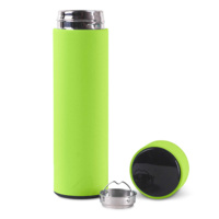 255140&nbsp;1059&nbsp;Термос FAMILY MARK LED, soft touch (Светло-зелёный)&nbsp;278632