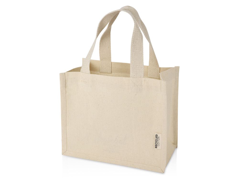 12078706&nbsp;514.08&nbsp;Мини эко-сумка Odessa с клинчиком, изготовленная из переработанного хлопка, сертифицированного согласно GRS, плотностью 220 г/м², объемом 9 л - Натуральный&nbsp;278217