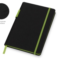 335643&nbsp;906&nbsp;Бизнес блокнот "Bossy" с цветным срезом, твердая обложка, 128 листов, черный и зеленое яблоко&nbsp;227780
