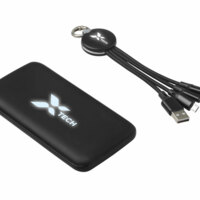 427319&nbsp;2790.61&nbsp;Набор из внешнего акуумулятора и универсального кабеля с подсветкой лого «Reserve LED», 10000mAh, черный&nbsp;276120