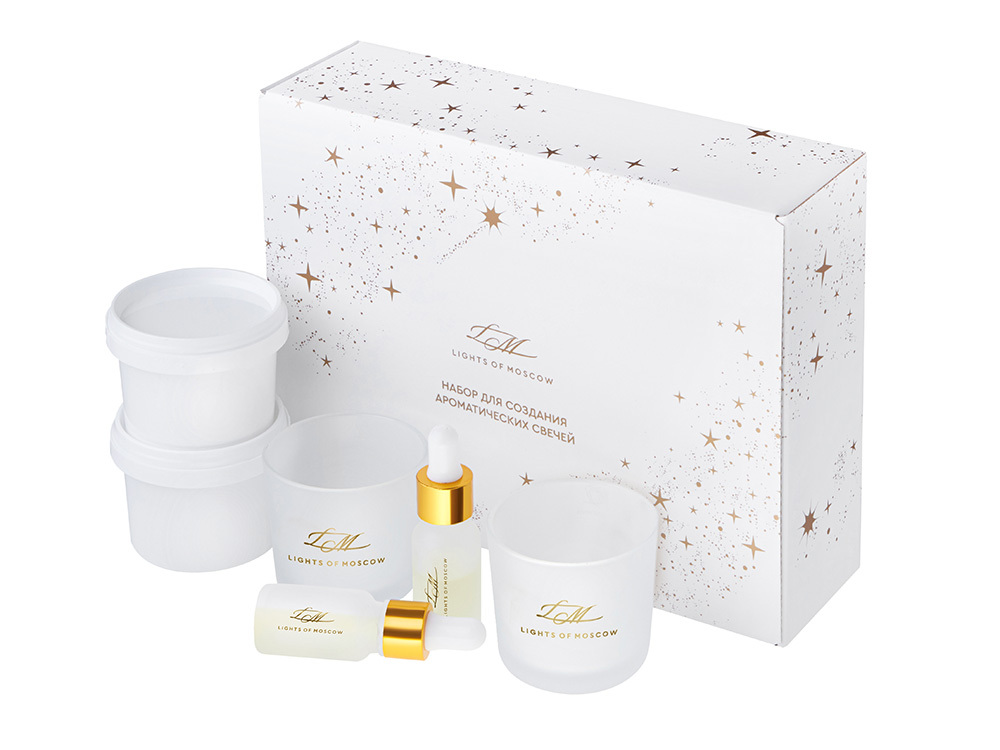 268823&nbsp;3000&nbsp;Набор для создания 2-х ароматических свечей: амбра и табак/маракуйя, сандал и пачули&nbsp;276590