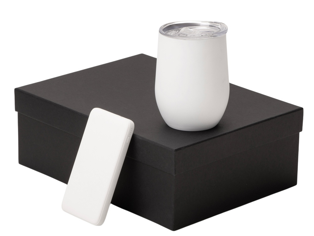 210114.01&nbsp;4251.15&nbsp;Подарочный набор с термокружкой и повербанком С2, 10000 mAh, белый&nbsp;268484