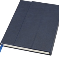 10792051&nbsp;1236&nbsp;Блокнот Alejandra формата А5 с твердой обложкой из переработанной кожи - Синий&nbsp;273760