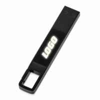 624216&nbsp;955.3&nbsp;USB 2.0- флешка на 32 Гб c подсветкой логотипа «Hook LED», темно-серый, белая подсветка&nbsp;228052