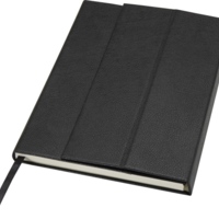 10792090&nbsp;1236&nbsp;Блокнот Alejandra формата А5 с твердой обложкой из переработанной кожи - сплошной черный&nbsp;273761