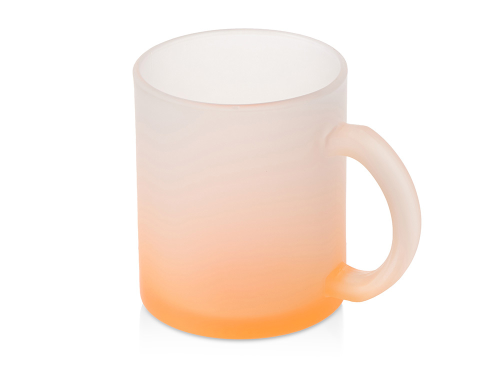 852058&nbsp;305&nbsp;Стеклянная матовая кружка "Омбре" с градиентом для сублимации, оранжевый&nbsp;279554