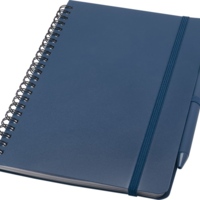 10790151&nbsp;446&nbsp;Блокнот Thalaasa формата А5 в твердой обложке из океанического пластика с шариковой ручкой - Синий&nbsp;273754