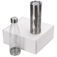 700541.00&nbsp;2104.05&nbsp;Подарочный набор с термокружкой и бутылкой «Water cross», серебристый&nbsp;254614