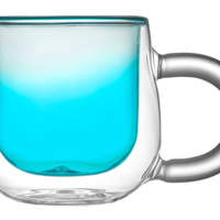 888643&nbsp;990.23&nbsp;Кружка с двойными стенками с широкой ручкой и градиентным покрытием "Fog", бирюзовый&nbsp;273138