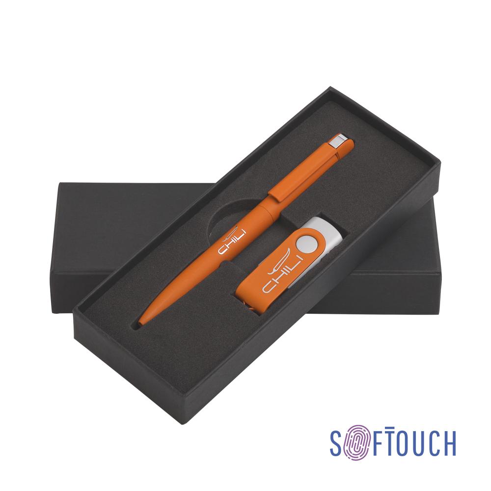 6877-10S/16Gb&nbsp;2098&nbsp;Набор ручка + флеш-карта 16 Гб в футляре, покрытие soft touch оранжевый&nbsp;145435
