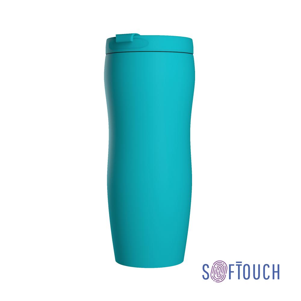 6329-44&nbsp;999&nbsp;Термостакан "Монтана", покрытие soft touch, 0,4 л. бирюзовый&nbsp;144589