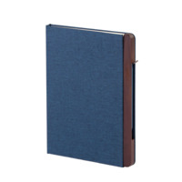 7464-2&nbsp;1489&nbsp;Блокнот с ручкой в ореховом магнитном пенале темно-синий&nbsp;273009