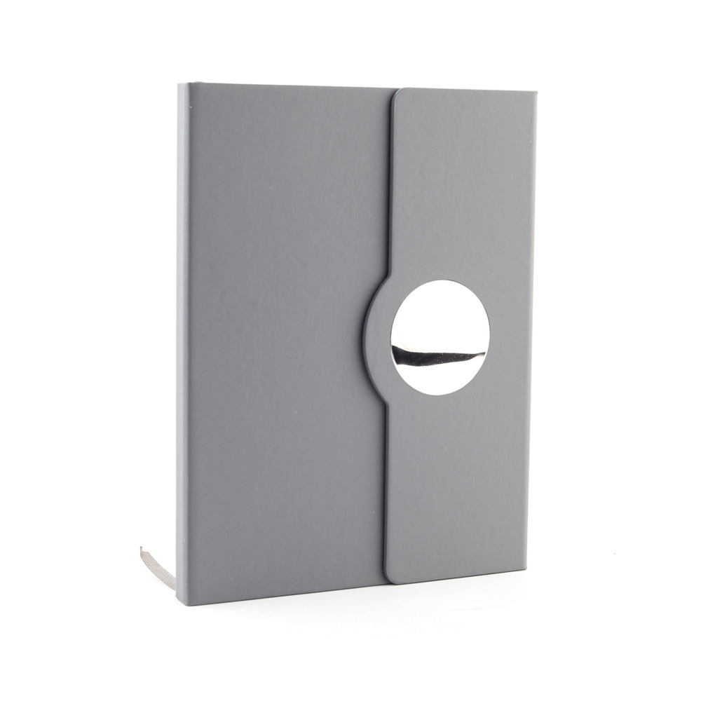 9714-7&nbsp;669&nbsp;Ежедневник недатированный "Око" А5 с металлическим шильдом серый&nbsp;285588