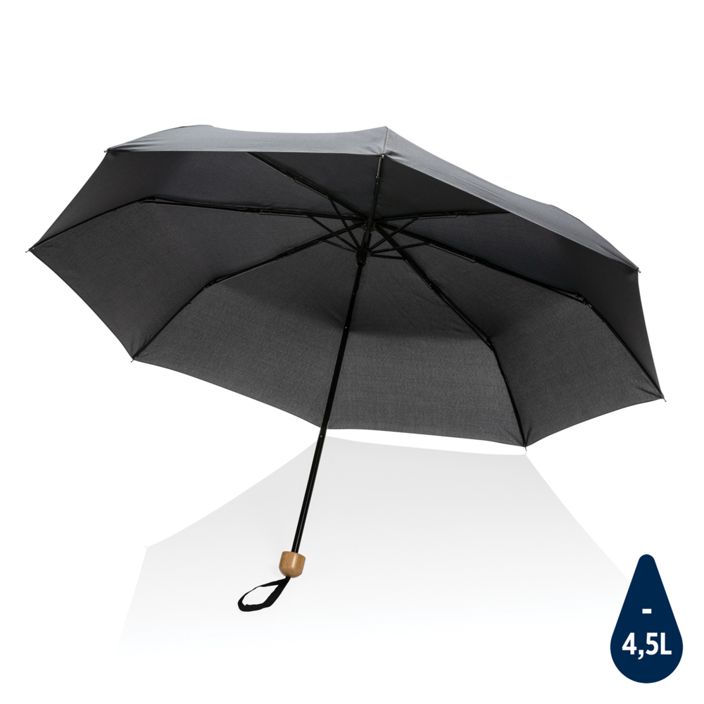 P850.571&nbsp;1690&nbsp;Компактный зонт Impact из RPET AWARE™ с бамбуковой ручкой, 20.5"&nbsp;162908