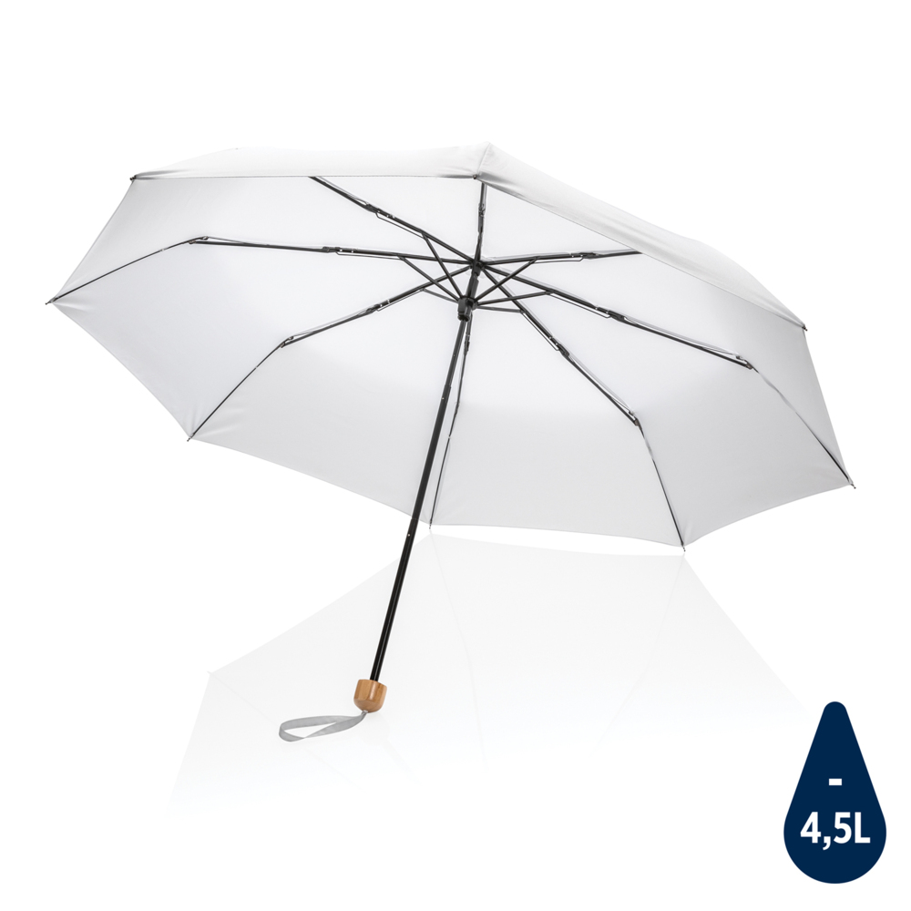 P850.573&nbsp;1690&nbsp;Компактный зонт Impact из RPET AWARE™ с бамбуковой ручкой, 20.5"&nbsp;162906